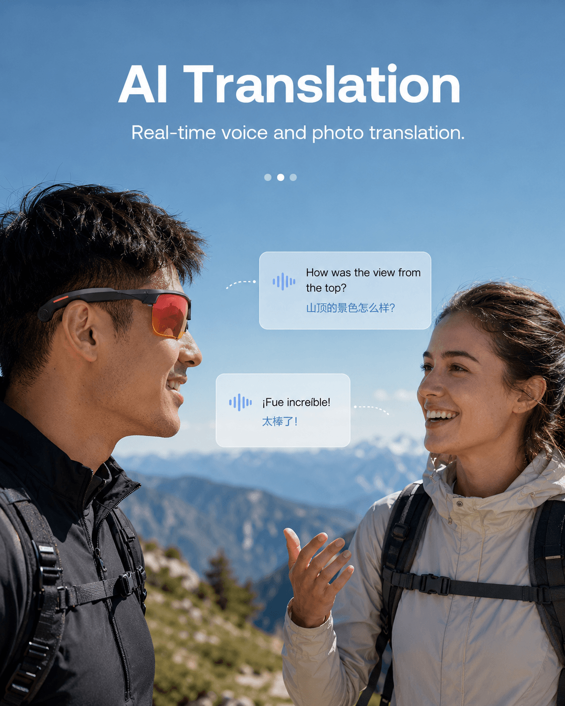 VIZEN AI Smart Cycling Glasses – 13MP HD Camera, AI Recognition & Translation, Bluetooth Music & Calls, Sports Sunglasses
