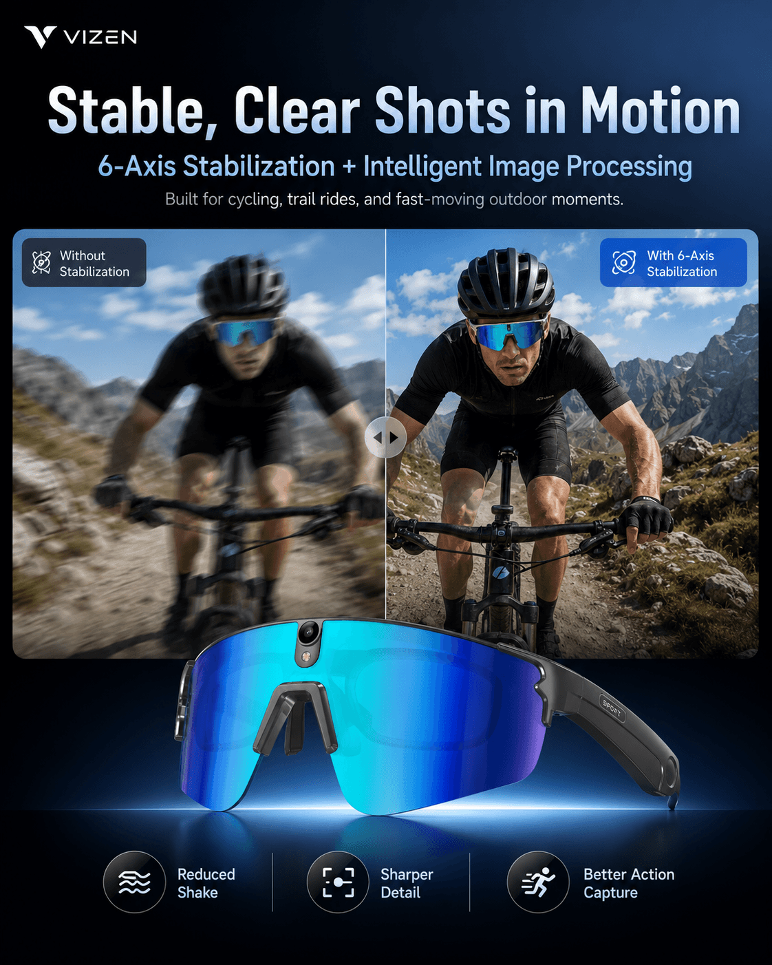 VIZEN L805 Smart AI Cycling Glasses