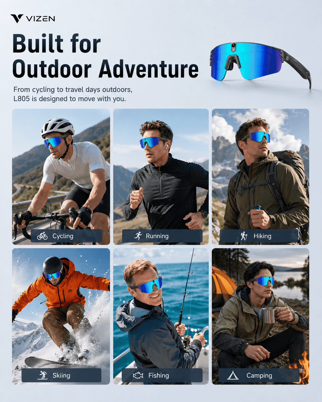 VIZEN L805 Smart AI Cycling Glasses