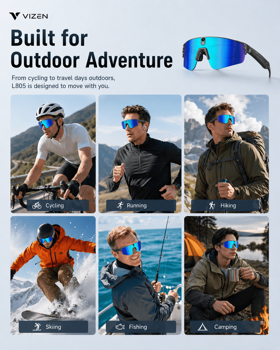 VIZEN L805 Smart AI Cycling Glasses