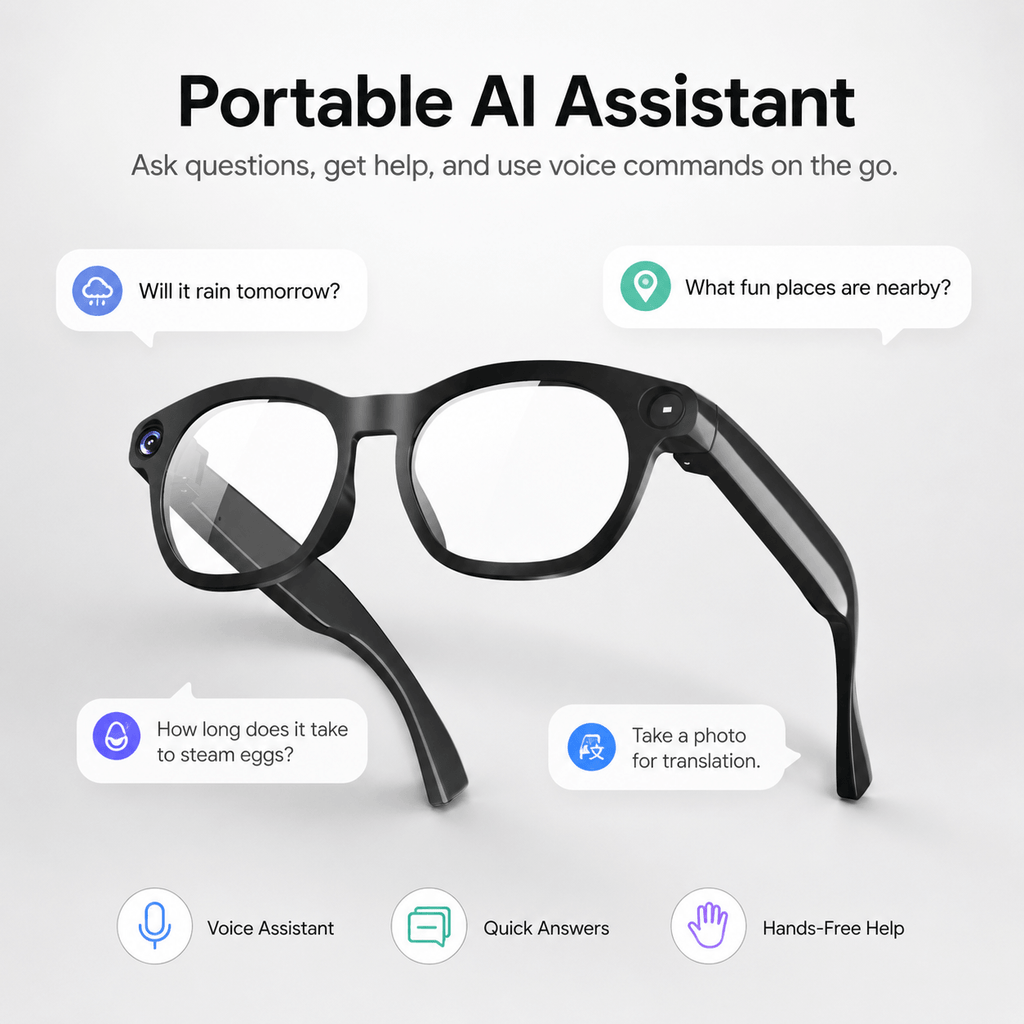 VIZEN AI Camera Glasses – HD Video, Translation & 2-in-1 Lenses
